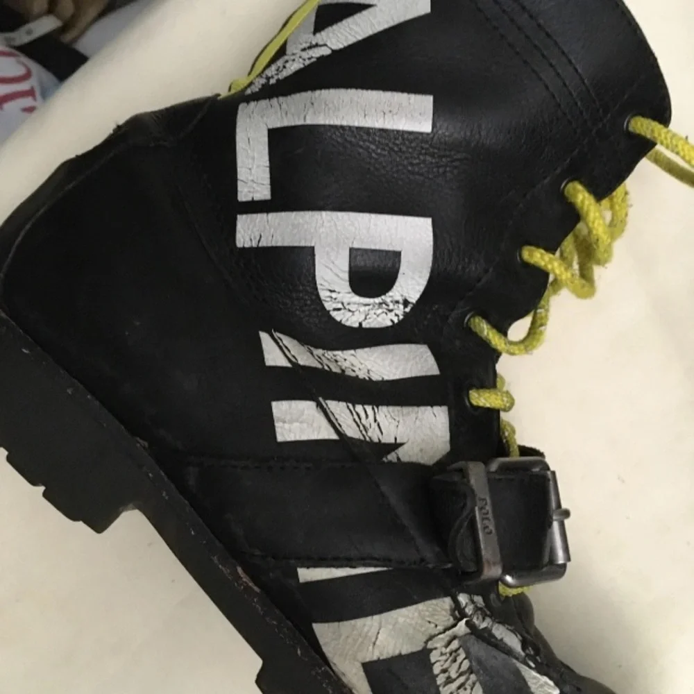 Men’s POLO RALPH LAUREN Size 10 D RANGER HI TECH ALPINE BLACK LEATHER BOOTS